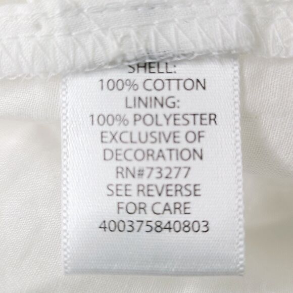 Candie's Women's SZ L Tie-Front Ruffle Strap White Eyelet Babydoll Top New w Tag - Picture 10 of 13